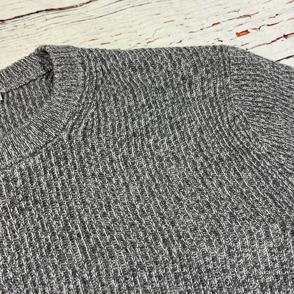 NWOT AYR Men's Crewneck The Sloop Fuzzy TV Ribbed Gray Sweater - Picture 9 of 10